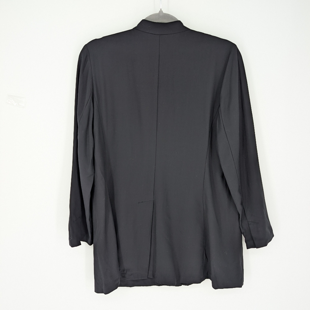 Eileen Fisher Jacket Tropical Viscose Wool Blend Black Size Medium System Office - Picture 3 of 6